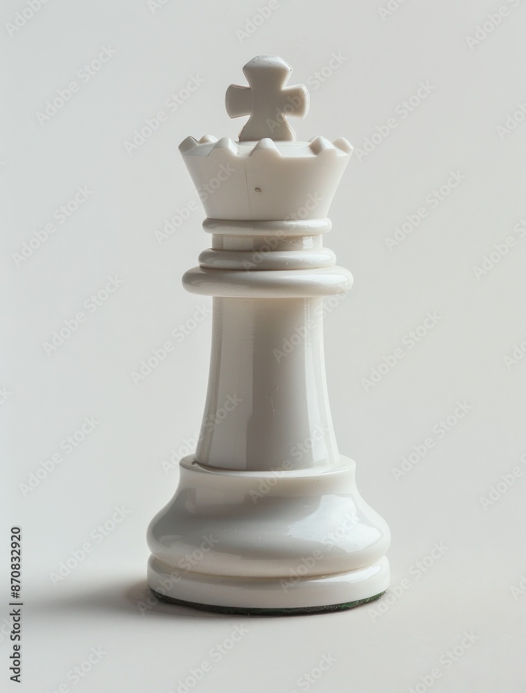 Regal Ivory Chess Bishop Standing Solitary on a Pristine White Background - Generative AI Regal Ivory Chess Bishop Standing Solitary on a Pristine White Background - Generative AI