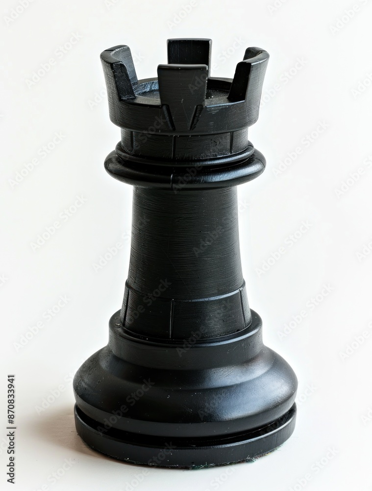 Sleek Black Chess Queen Dominates the Board on a Marble Background - Generative AI Sleek Black Chess Queen Dominates the Board on a Marble Background - Generative AI