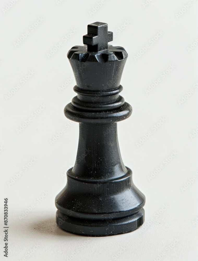 Sleek Black Chess Queen Dominates the Board on a Marble Background - Generative AI Sleek Black Chess Queen Dominates the Board on a Marble Background - Generative AI