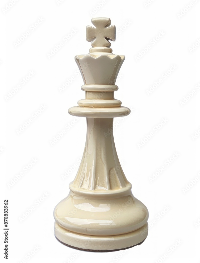 Regal Ivory Chess Bishop Standing Solitary on a Pristine White Background - Generative AI Regal Ivory Chess Bishop Standing Solitary on a Pristine White Background - Generative AI