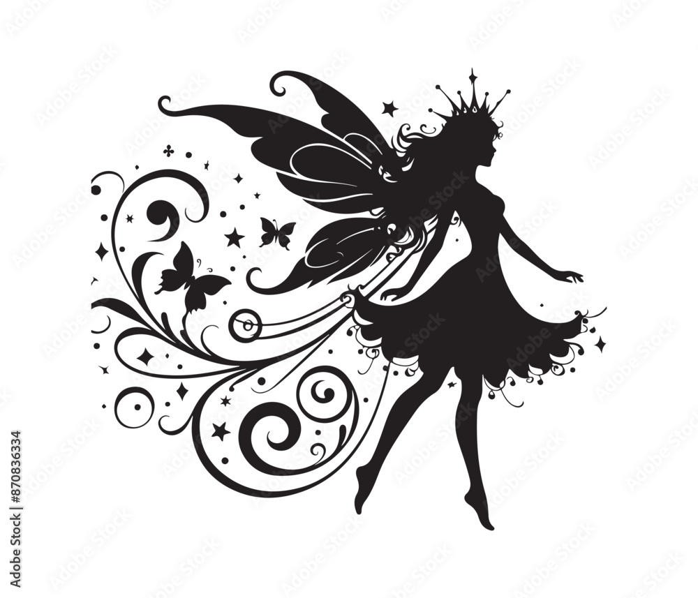 fairy silhouette vector design,awesome hiking svg,high resolution printable hiking atwork fairy silhouette vector design,awesome hiking svg,high resolution printable hiking atwork