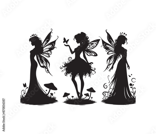 fairy silhouette vector design,awesome hiking svg,high resolution printable hiking atwork