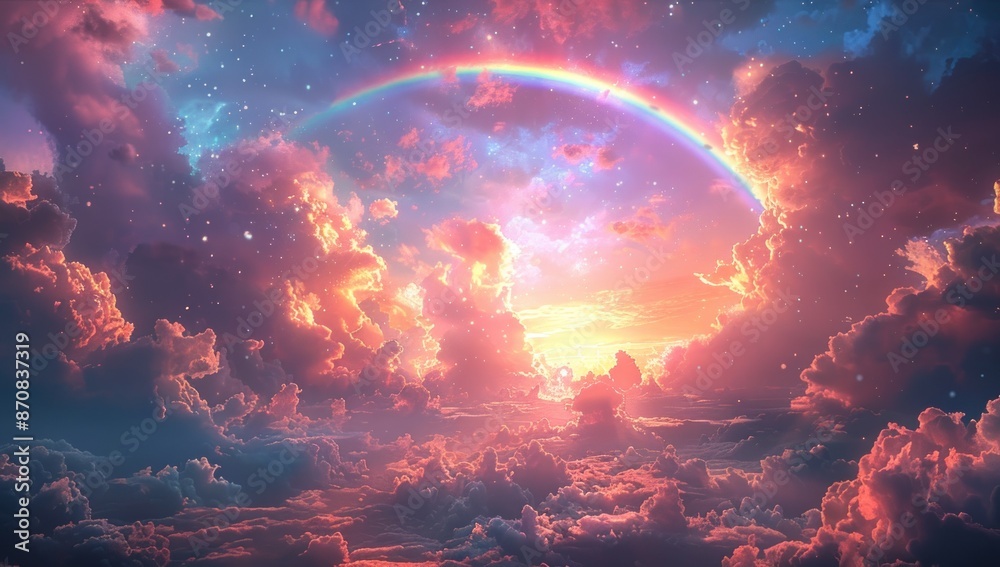 Rainbow Over a Starry Sky Rainbow Over a Starry Sky