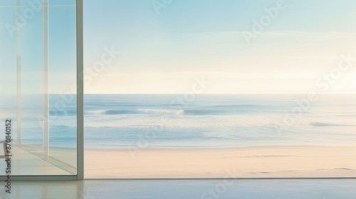 effect blurred beach interior