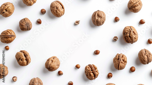 Nuts isolated on white background. nuts, white background, mixed nuts, nut assortment, healthy nuts, nut mix, isolated nuts, whole nuts, nut variety, nut close-up, nut collection, nutty snack,