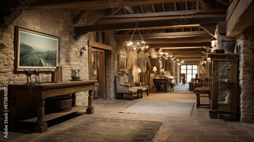 wooden interior hall