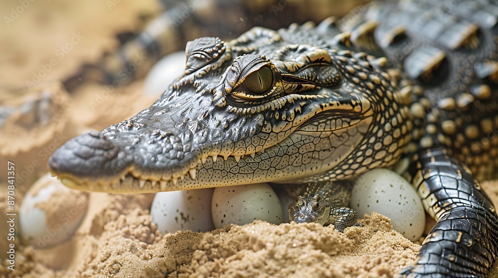 Crocodile Life Cycle: From Eggs to Apex Predators - Close-up Series of Growth and Development Crocodile Life Cycle: From Eggs to Apex Predators - Close-up Series of Growth and Development