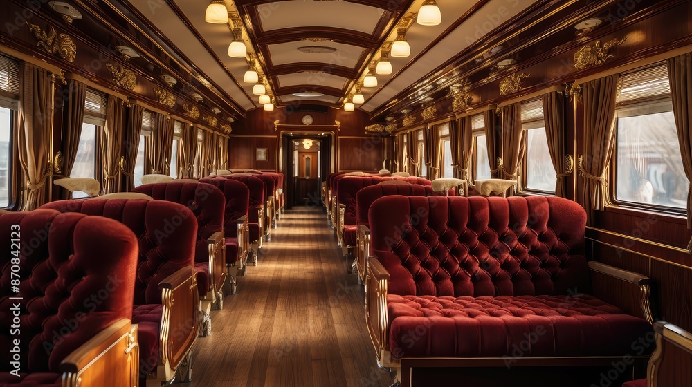 Fototapeta premium walls train interior