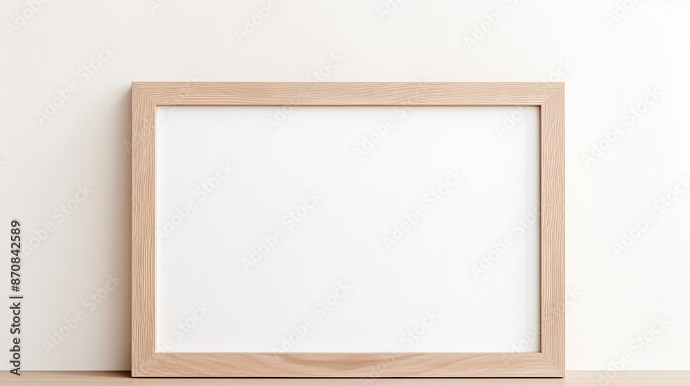 Fototapeta premium wall light brown picture frame