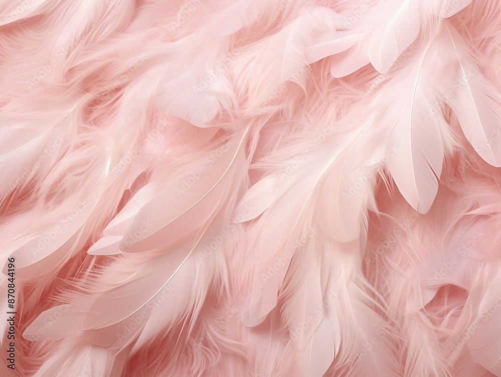 High-Resolution Image of Pink Feathers, Showcasing Fine Details and a Soothing Pastel Color Palette. Generative AI High-Resolution Image of Pink Feathers, Showcasing Fine Details and a Soothing Pastel Color Palette. Generative AI