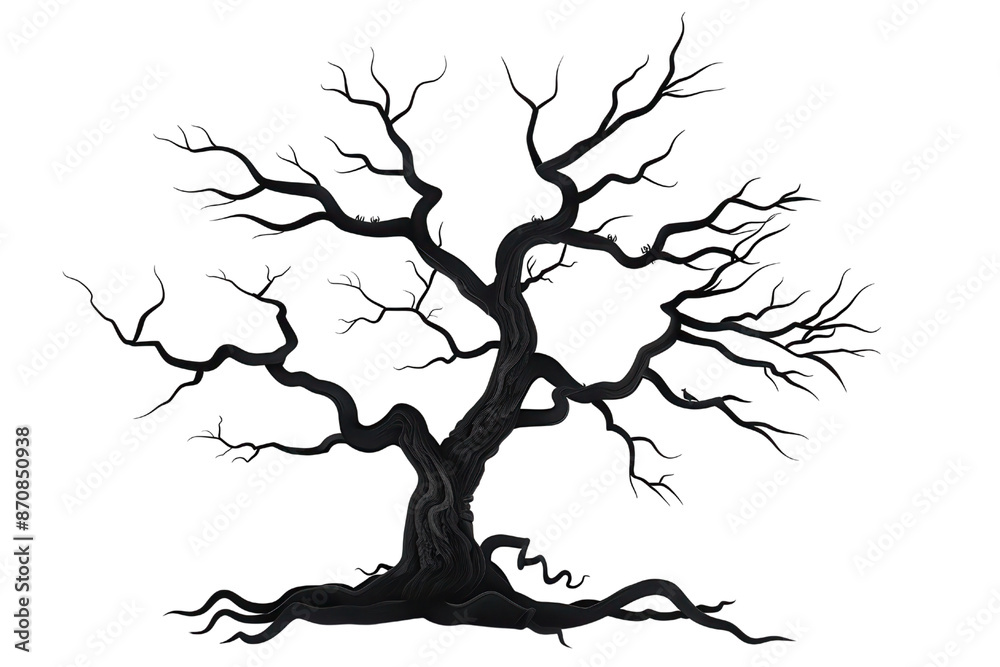A gnarled, bare tree stands against a black background, its branches reaching towards the sky. The silhouette evokes a sense of mystery and isolation. A gnarled, bare tree stands against a black background, its branches reaching towards the sky. The silhouette evokes a sense of mystery and isolation.