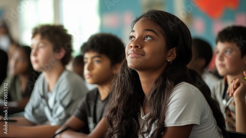 Student in a classroom