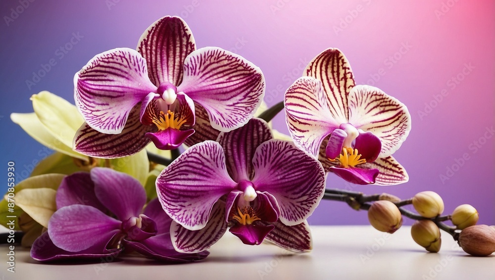 Obraz premium orchid on black background