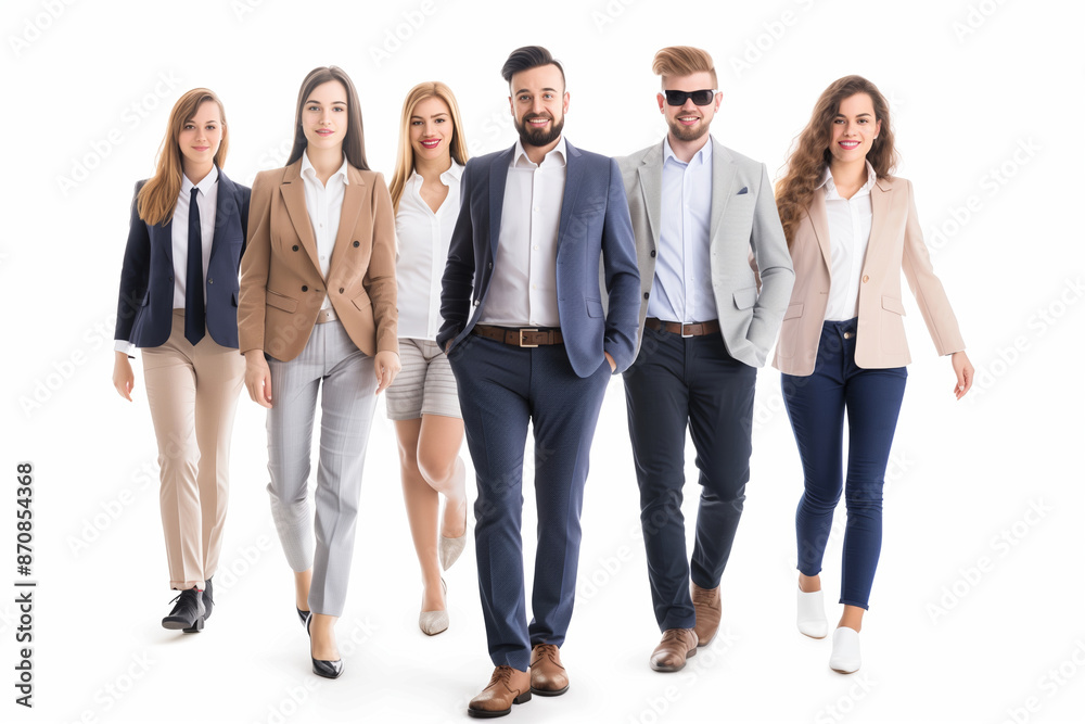 Obraz premium A group of business people on a white background.