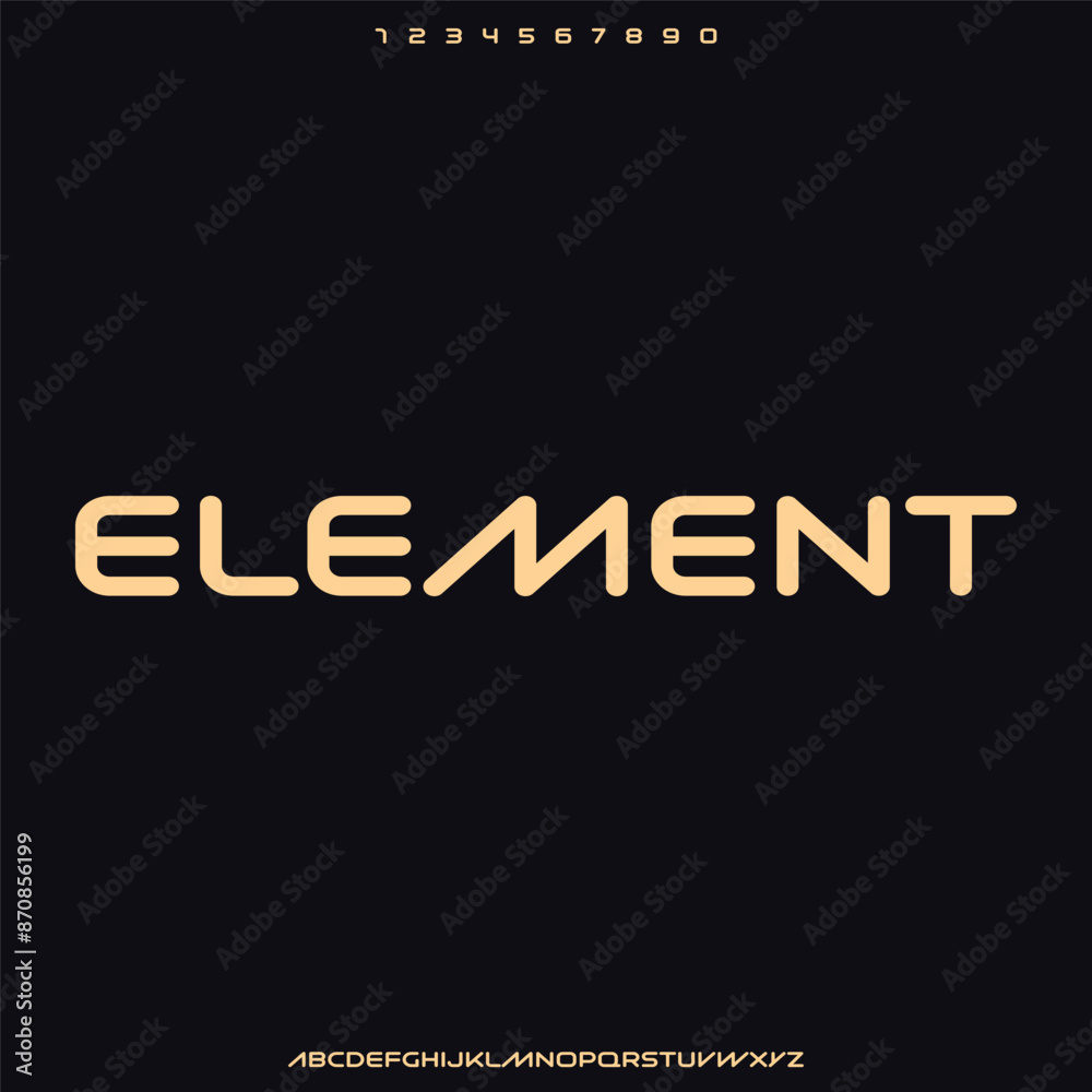 Fototapeta premium element, the thin line futuristic font