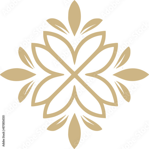 flower lotus and spa or luxury floral beauty logo icon