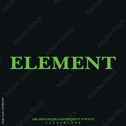 element, the thin line futuristic font