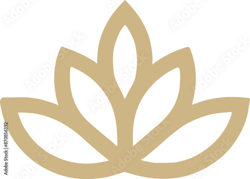 flower lotus and spa or luxury floral beauty logo icon