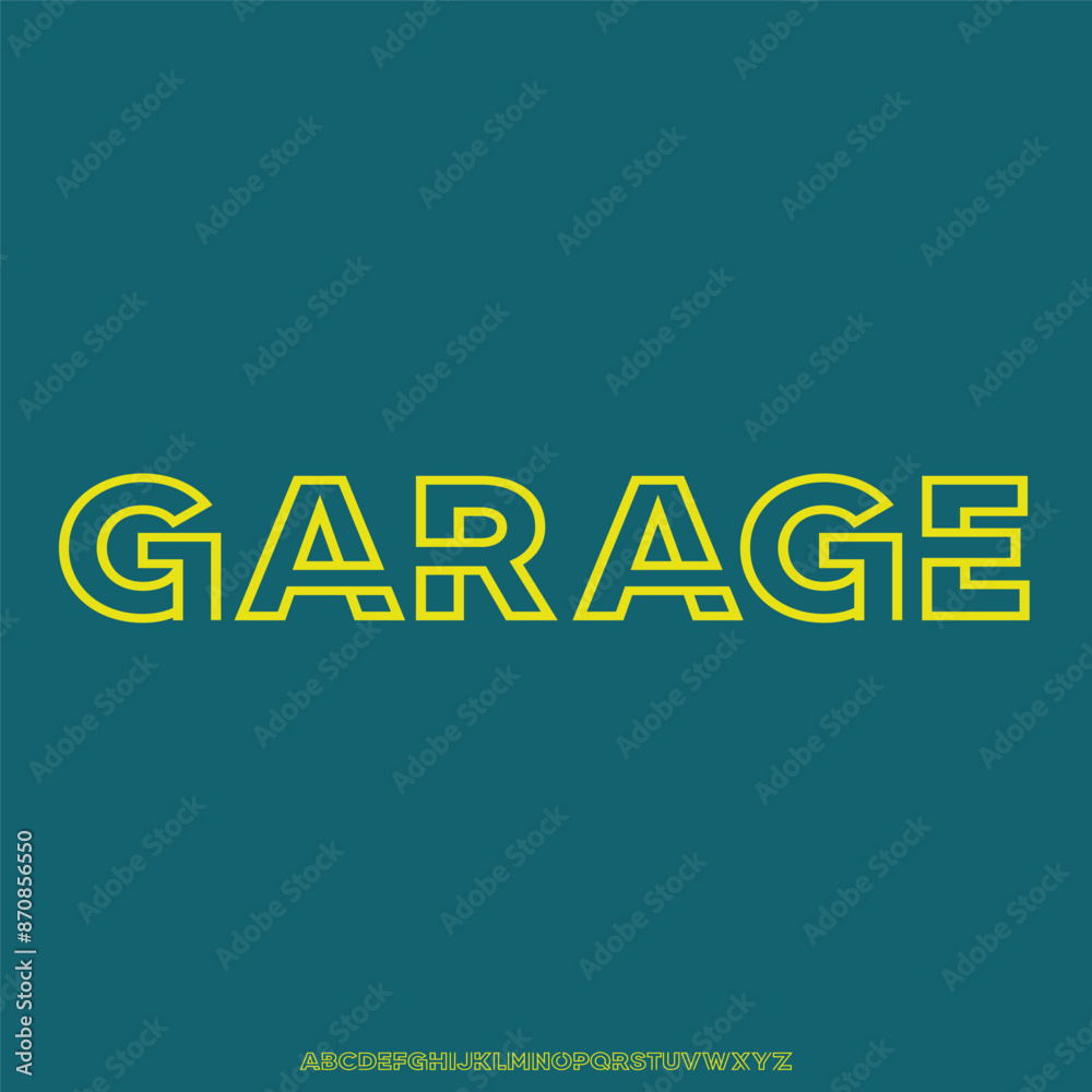 Obraz premium bold futuristic unique font vector