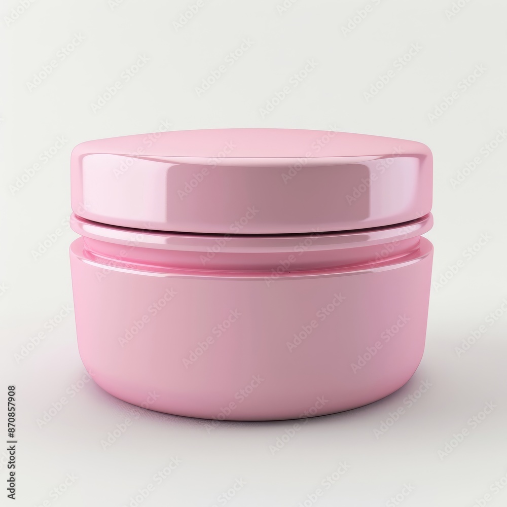 Tableware a pink bowl with a white lid on a pink background Tableware a pink bowl with a white lid on a pink background
