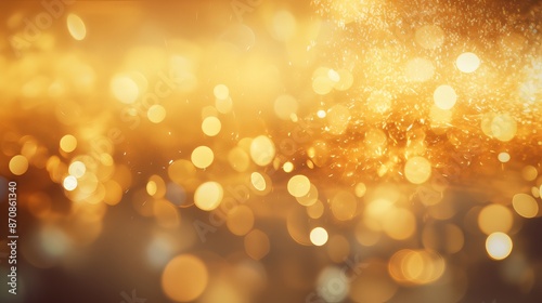 shiny golden lights abstract background with bokeh effect, birthday gift © MIS AJMIRY BEGUM 