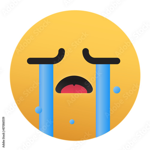 Crying heavy emoji