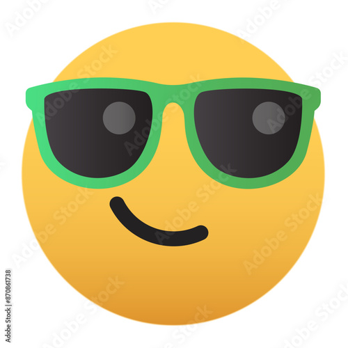 Cool emoji smirk