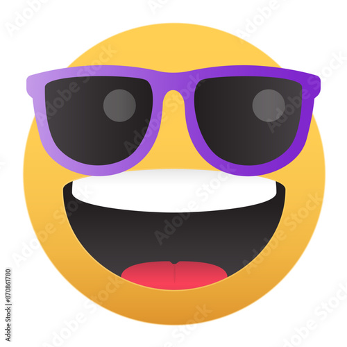 Cool and very happy emoji