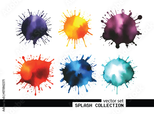 Supercharge your designs! Watercolor splash vector collection. Ready-made impact. Download today!	