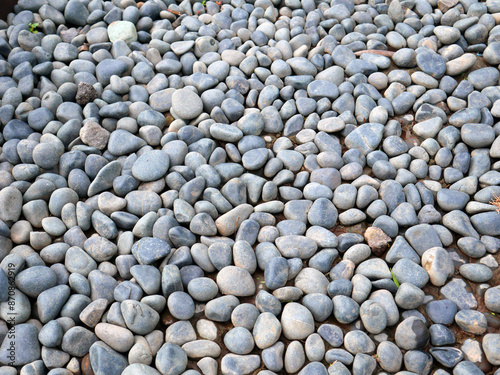 River stones in different shades of gray