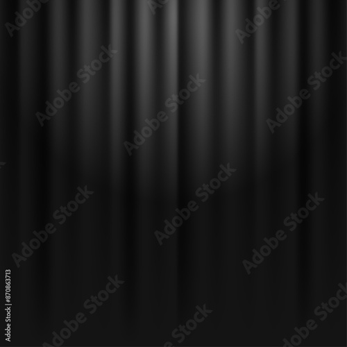Black curtain background with bright light 