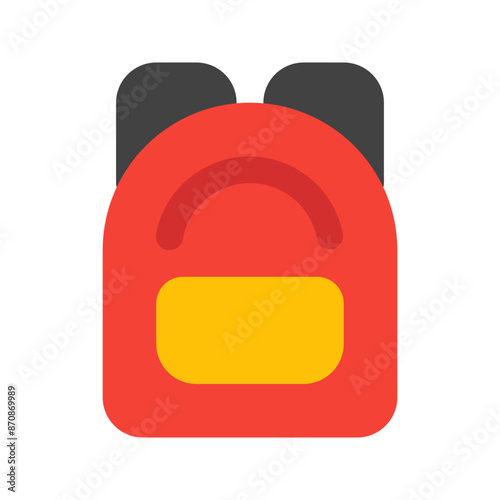 school bag flat icon