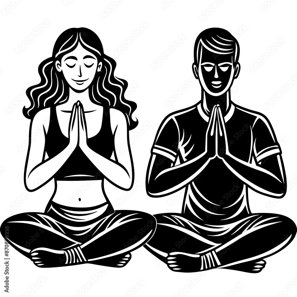 two yogis a man and a woman sit together in the two yogis a man and a woman sit together in the