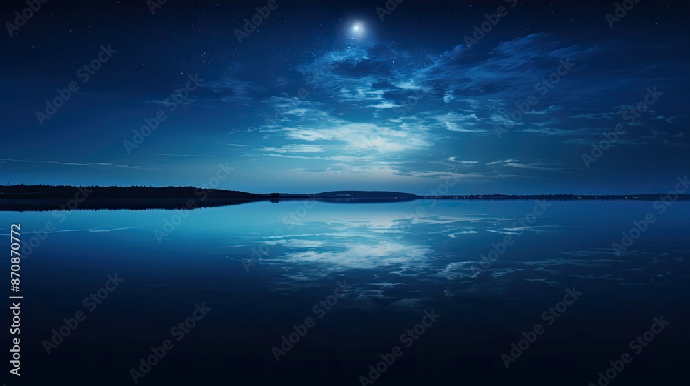 Fototapeta premium reflection dark blue gradient