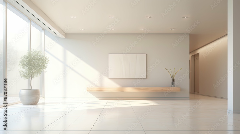Fototapeta premium clean blurred interior hall
