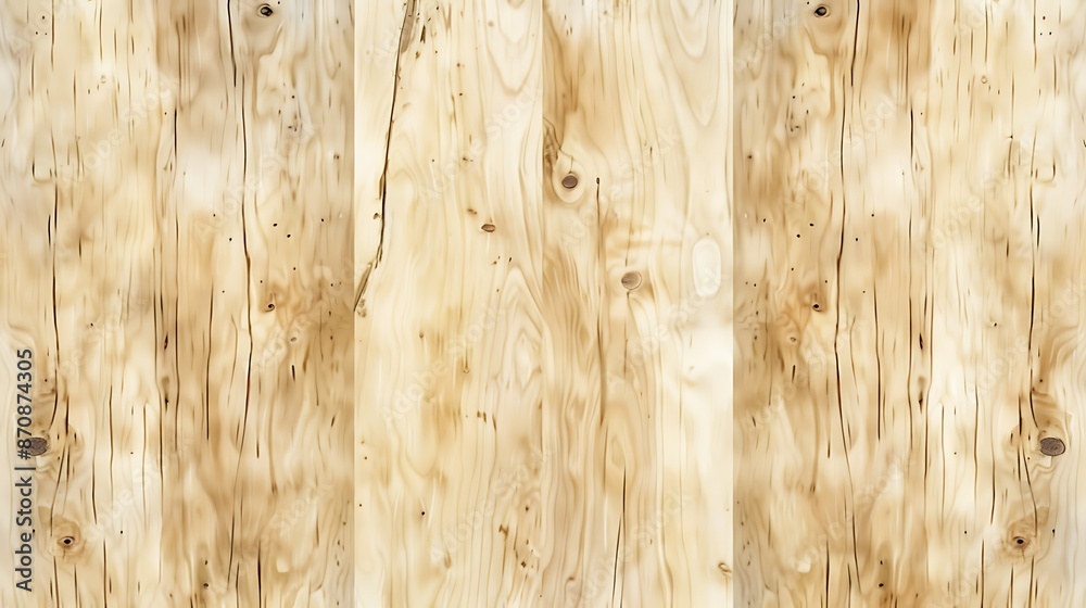 Fototapeta premium Light Wooden Planks Texture with Knots for Rustic Background Design
