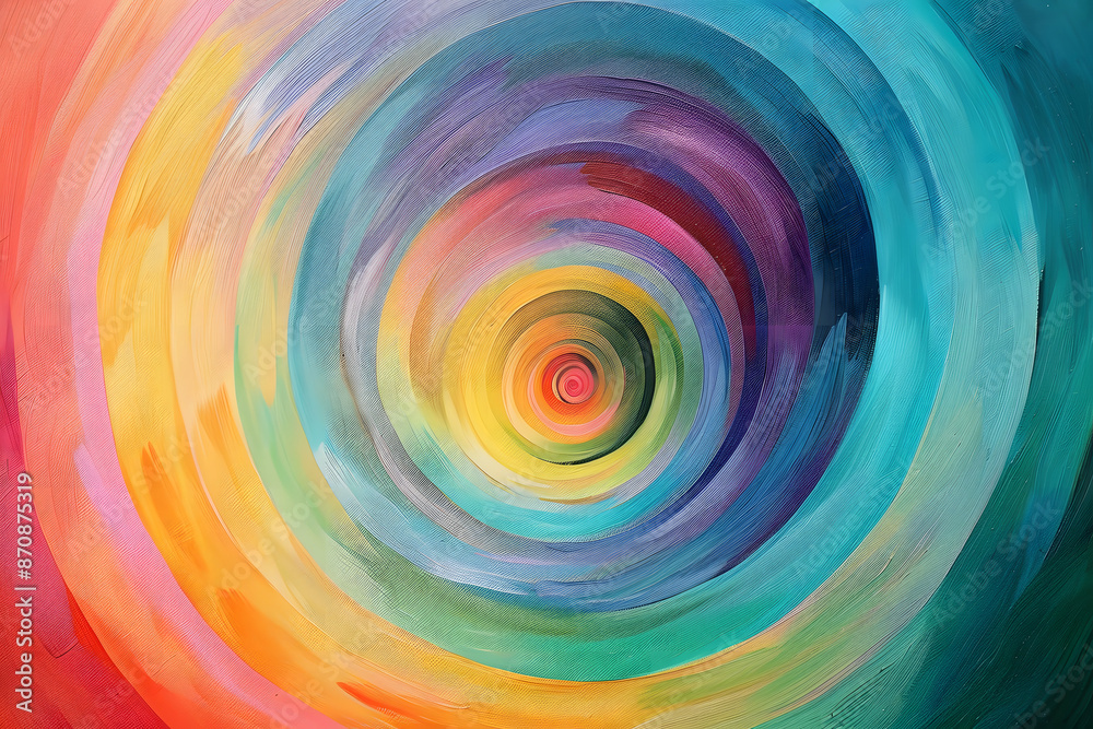 Radiating Harmony: Pastel Concentric Circles