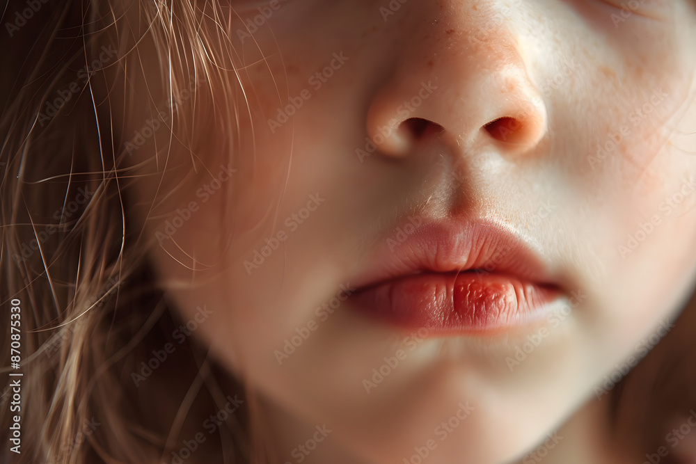 Cute Pouting Lips Close-Up Cute Pouting Lips Close-Up