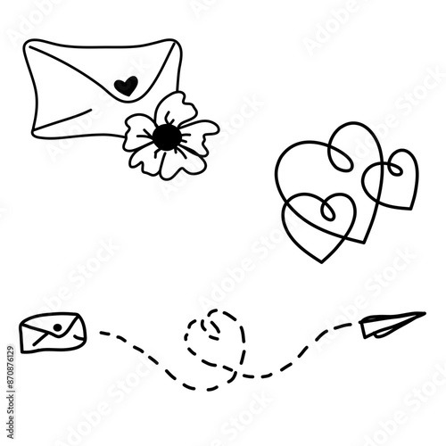 hand drawn letter black and white