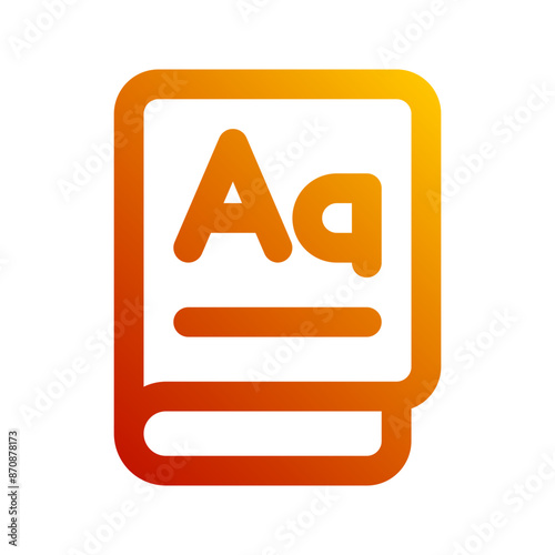 dictionary gradient icon