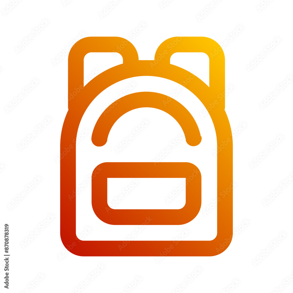 Fototapeta premium school bag gradient icon