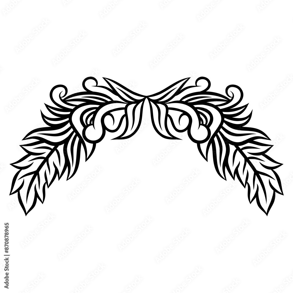 Obraz premium floral leaf ornament 