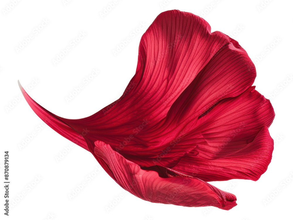 A Red flower petal cut out transparent isolated on white background PNG file A Red flower petal cut out transparent isolated on white background PNG file