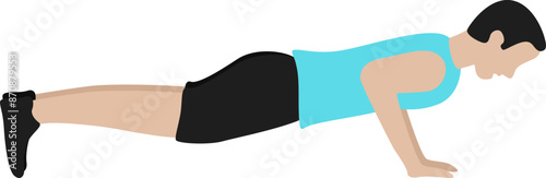 Pushup workout illustration