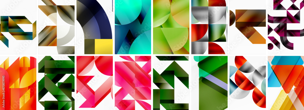 Set of abstract minimal geometric backgrounds with lines, circles and triangles. Vector Illustration For Wallpaper, Banner, Background, Card, Book Illustration, landing page Set of abstract minimal geometric backgrounds with lines, circles and triangles. Vector Illustration For Wallpaper, Banner, Background, Card, Book Illustration, landing page