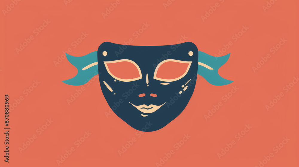 A movie-related icon that looks like a mask. It's a simple, hand-drawn design. A movie-related icon that looks like a mask. It's a simple, hand-drawn design.