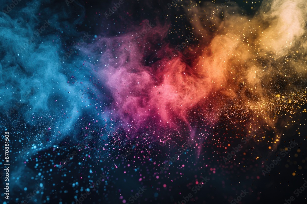 Fototapeta premium A detailed view of vibrant dust particles suspended in air, perfect for illustrating atmospheric conditions or adding visual interest to scientific or educational content