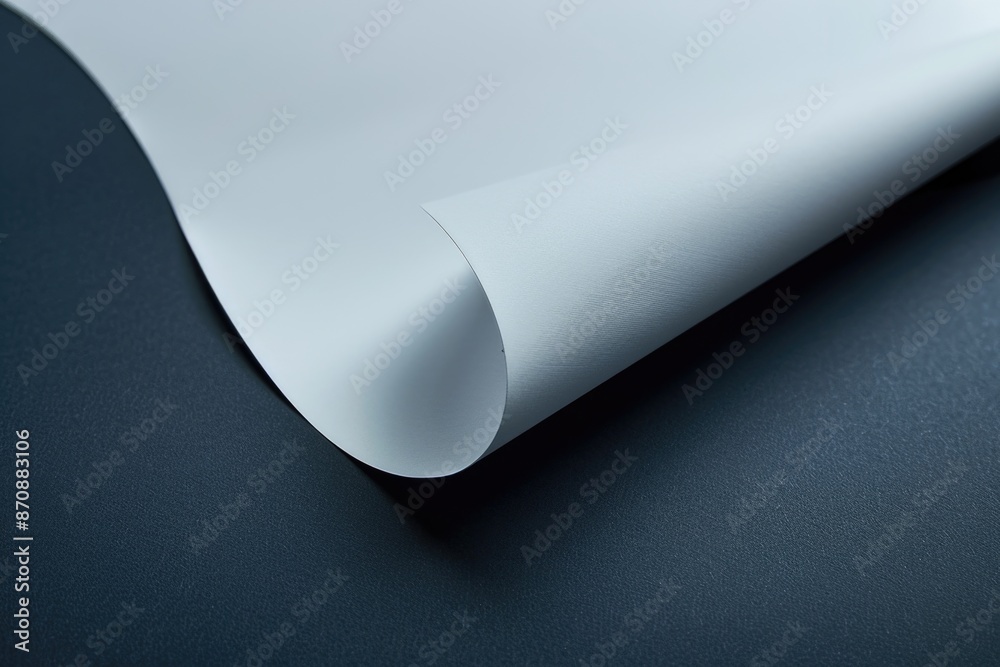 Close-up shot of a sheet of paper sitting on a table, with no additional context Close-up shot of a sheet of paper sitting on a table, with no additional context