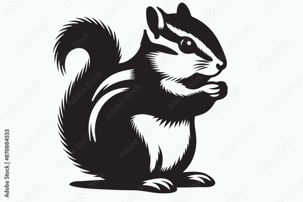 Chipmunk silhouette vector illustration.eps Chipmunk silhouette vector illustration.eps