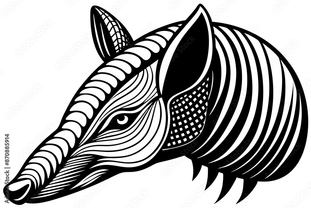 armadillo haedsilhouette vector illustration armadillo haedsilhouette vector illustration